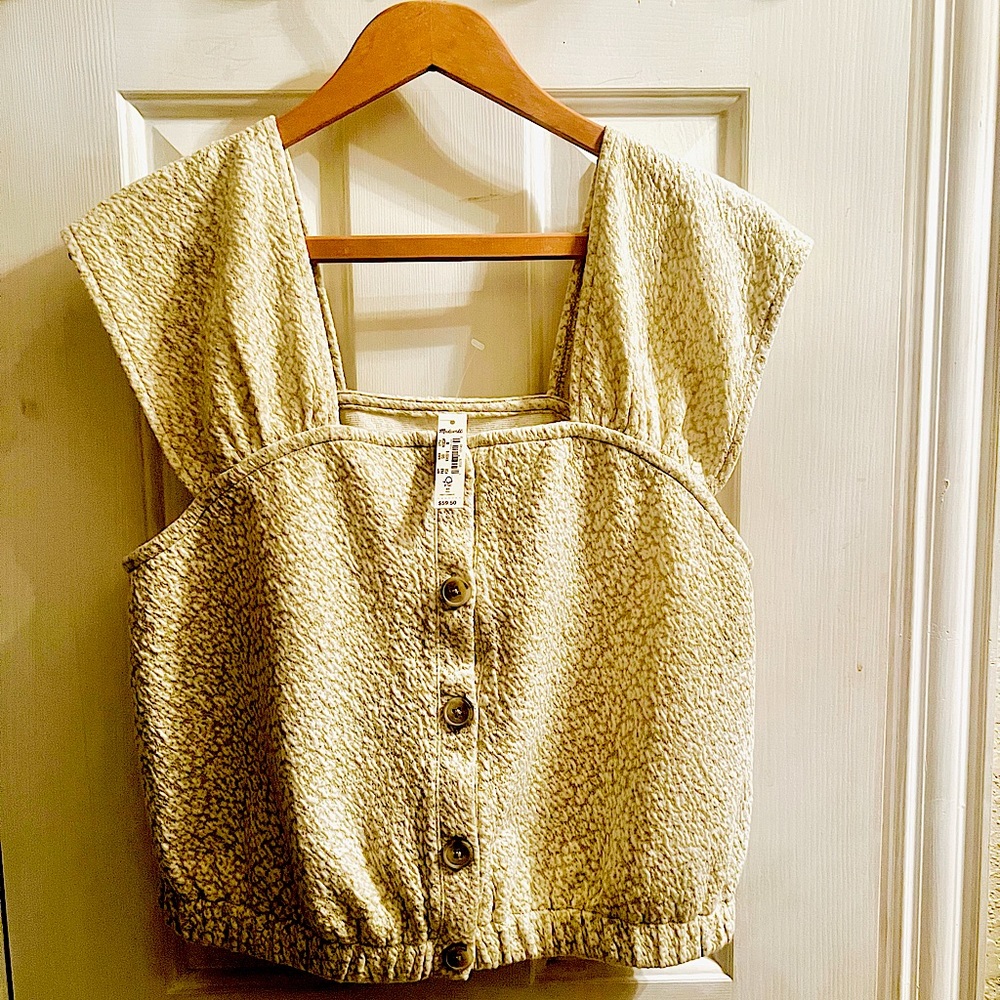Madewell cropped summer top.